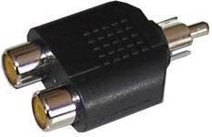 Adapter AV Lech-Pol RCA (Cinch) - RCA (Cinch) x2 czarny (ZLA0307)