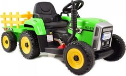Super-Toys SUPER TRAKTOR BLOW - NA AKUMULATOR Z PRZYCZEPĄ, MIĘKKIE KOŁA, MIEKKIE SIEDZENIE, PILOT/XMX611