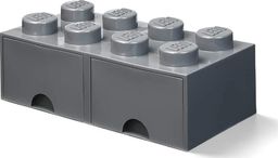 Room Copenhagen LEGO Storage Brick Drawer 8, storage box (dark grey, two drawers)