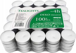 Bispol Podgrzewacze bezzapachowe tealight BISPOL 4H DEKO 100szt.