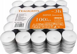 Bispol Podgrzewacze bezzapachowe tealight BISPOL 3H MINI 100szt.