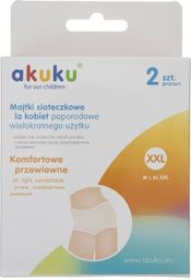 Majtki poporodowe Akuku Majtki siateczkowe dla kobiet poporodowe XXL - 2 sztuki