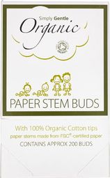 Simply Gentle Simply Gentle Organiczne patyczki kosmetyczne - 200 sztuk