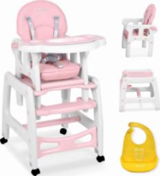 Ricokids Krzesełko do karmienia Sinco 5w1 różowe (7091)