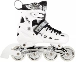 Rolki Nils Extreme NH10905 z wymienną płozą regulowane białe r. 31-34