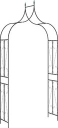 vidaXL Pergola ogrodowa, czarny, 120x38x258 cm, żelazna