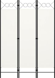 vidaXL Parawan 3-panelowy, biały, 120 x 180 cm