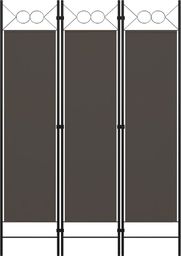vidaXL Parawan 3-panelowy, antracytowy, 120 x 180 cm