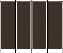 vidaXL Parawan 4-panelowy, brązowy, 200 x 180 cm