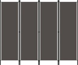 vidaXL Parawan 4-panelowy, antracytowy, 200 x 180 cm