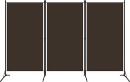 vidaXL Parawan 3-panelowy, brązowy, 260 x 180 cm