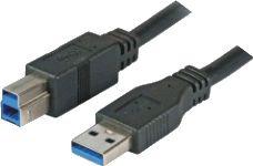 Kabel USB M-CAB USB-A - USB-B 3 m Czarny (7300036)