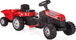 Woopie Traktor MAX na pedały z przyczepą czerwony