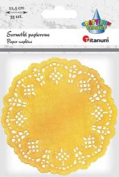 Titanum Serwetki papierowe okrągłe 11,5cm złote 35szt.