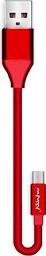 Kabel USB Nafumi USB-A - microUSB 0.3 m Czerwony (25905)