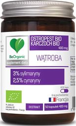 Be Organic Ostropest + Karczoch Bio* 400Mg 50 Kaps. Syrimaryny Cynaryny Medicaline Silybum Marianum L. Cynara Scolymus