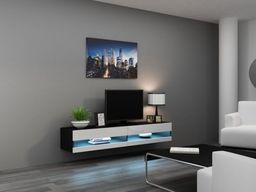 Cama Meble Szafka RTV VIGO NEW '180' 30/180/40 czarny/biały pł