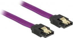 Delock SATA - SATA, 0.5m, Fioletowy (83691)