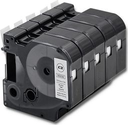 Qoltec Taśma do DYMO D1 45013| 12mm x 7m | Biała/ Czarny nadruk