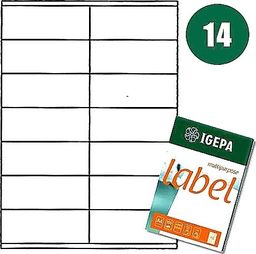 Igepa ETYKIETY A4 IGEPA 105 X 41.0 MM BIAŁE (100)