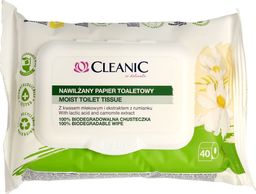 Cleanic Papier toaletowy nawilżany z ekstraktem z rumianku 1op.-40szt