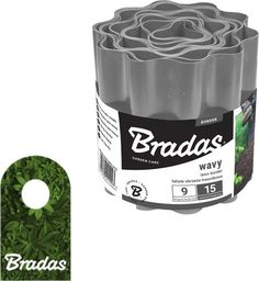 Bradas Obrzeże faliste trawnikowe palisada 9m x 15cm szara 2258