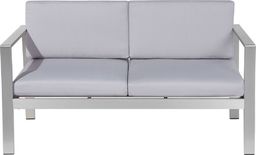 Beliani Sofa ogrodowa 2-osobowa jasnoszara SALERNO