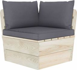 vidaXL VidaXL Ogrodowa sofa narożna z palet z poduszkami, impregnowany świerk
