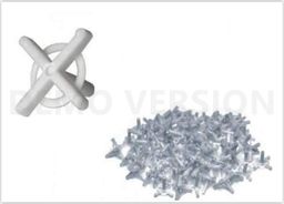 Mega KRZYŻYKI DYSTANSOWE Z UCHWYTEM DO GLAZURY 3.0MM 75SZT.MEGA 61384 MEGA