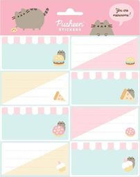 Pusheen Pusheen - Naklejki na zeszyt lub książkę z kolekcji Foodie 8 x 4 cm