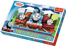 Trefl Puzzle Maxi 24 - Wesołe lokomotywy (14231)