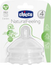 Chicco Smoczek do butelki trójprzepływowy 4m+ 2 sztuki (810352)