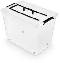 ORPLAST Pojemnik z Pokrywką i 4 Przegródkami Organizer z Uchwytem SimpleStore 12,5 L