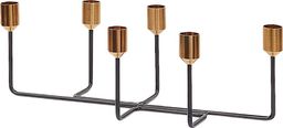 Beliani Świecznik metalowy 12 cm czarny BANGKA