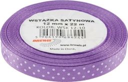 BREWIS Wstążka satynowa kropki 12mm x 22m kolor 10 Brewis