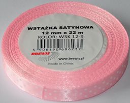 BREWIS Wstążka satynowa kropki 12mm/22m kolor 9 Brewis