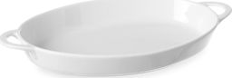 Hendi Półmisek do zapiekania owalny z uchwytami 165x105x30mm biała porcelana - Hendi 784006 Półmisek do zapiekania owalny z uchwytami 165x105x30mm biała porcelana - Hendi 784006