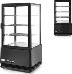 Witryna chłodnicza ARKTIC Witryna chłodnicza cukiernicza 3 półki 68L LED - czarna Witryna chłodnicza cukiernicza 3 półki 68L LED - czarna