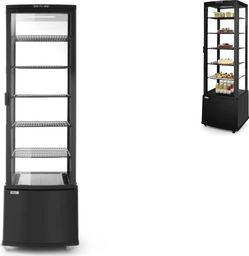 Witryna chłodnicza ARKTIC Witryna chłodnicza cukiernicza na kółkach 5 półek 280L LED - czarna Witryna chłodnicza cukiernicza na kółkach 5 półek 280L LED - czarna