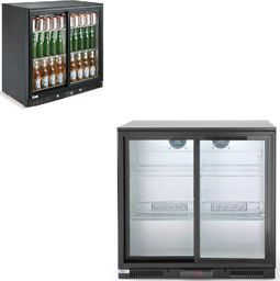 Witryna chłodnicza ARKTIC Lodówka barowa na napoje 2-drzwiowa szer. 90cm 228L Lodówka barowa na napoje 2-drzwiowa szer. 90cm 228L