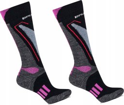 Brubeck BSN002/W Skarpety damskie Snow Force Light szary/różowy M/39-41