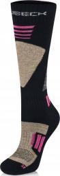 Brubeck BSK001/W Skarpety damskie Ski Force czarny/różowy M/39-41