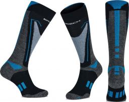 Brubeck BSN002/M Skarpety męskie Snow Force Light szary/niebieski M/39-41