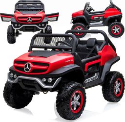Lean Sport Auto na Akumulator Mercedes Unimog Czerwony