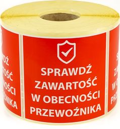 MD Labels Naklejki Etykiety Ostrzegawcze Sprawdź zawartość 1000szt