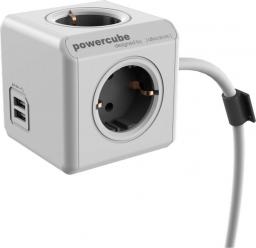 PowerCube Przedłużacz Extended USB 1,5m szary Typ F (1406GY/DEEUPC)