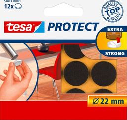 Tesa PODKŁADKI FILCOWE FI=22MM BRĄZOWE 12SZT. H5789301 TESA