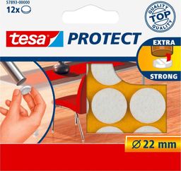 Tesa PODKŁADKI FILCOWE FI=22MM BIAŁE 12SZT. H5789300 TESA