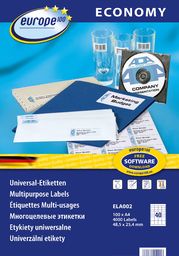 Biurfol ETYKIETY A4 by AVERY ECONOMY* 48.5 x 25.4 MM 4000 ETYKIET