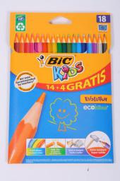 Bic KREDKI OŁÓWKOWE BIC KIDS EVOLUTION ECOLUTIONS* PUDEŁKO 14+4 SZT - 920297